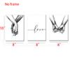 LSHDXD Wall Art for Bedroom Living Room Minimalist Black and White Canvas Print Poster Love Hand in Hand Sketch Art Line Paintings Home Decor (8x10 inches) view 2