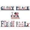 fengshuisale Patriotic Wooden Decorative Plaque 4th of July American Flag Letter Sign Independence Day Home Table Decoration (W4612-Freedom) view 3