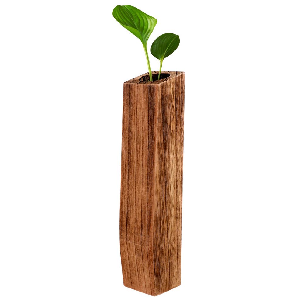 Desktop Decoration Wooden Flower Vases Flower Pot Home Decor Creative Planter Wood Vases Plant Container Decorative Plant Pots Tabletop Decoration