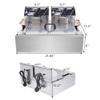 ZOKOP Deep Fryer Heavy duty Fauce Stainless Steel Single-Cylinder Electric Countertop Basket 23.26Qt22L view 2