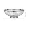 Cabilock Kitchen Multifunctional Stainless Steel Fruit and Vegetable Basket 9.44X9.44X3.85 Inch Hollow-Out Washing and Draining Storage Container for Home and Restaurant view 3