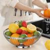 Cabilock Kitchen Multifunctional Stainless Steel Fruit and Vegetable Basket 9.44X9.44X3.85 Inch Hollow-Out Washing and Draining Storage Container for Home and Restaurant view 4