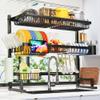 ADBIU Over The Sink Dish Drying Rack (Expandable Height and Length) Snap-On Design 2 Tier Large Dish Rack 31-39.4L x 12W x 34-38H inches view 1