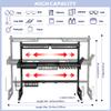 ADBIU Over The Sink Dish Drying Rack (Expandable Height and Length) Snap-On Design 2 Tier Large Dish Rack 31-39.4L x 12W x 34-38H inches view 2