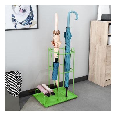 Umbrella Racks Green Wrought Iron Umbrella Stand Holder, Large-capacity Corridor Entrance With 10-14 Umbrellas, Modern Decorative Umbrella Storage