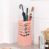 Umbrella Racks WXYZ Compact Hollow Wrought Iron Umbrella Stand Large Capacity Household Hotel Umbrella Bucket, 20x20x49cm view 2