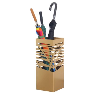 Umbrella Racks WXYZ Metal Hollowout Umbrella Stand, Compact Household Doorway Hotel Umbrella Bucket, Waterproof and Rustproof, 20x20x49cm