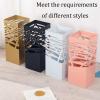 Umbrella Racks WXYZ Square Wrought Iron Umbrella Stand, Hollowout Barrel, Umbrella Barrel, Storing 17 Umbrellas, 20x20x49cm (Color : White) view 3