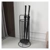 Umbrella Racks Black Wrought Iron Umbrella Stand Holder, Modern Long Umbrella Folding Umbrella Storage Basket with Handle, Hook and Drip Tray, 64x31cm view 1