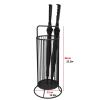 Umbrella Racks Black Wrought Iron Umbrella Stand Holder, Modern Long Umbrella Folding Umbrella Storage Basket with Handle, Hook and Drip Tray, 64x31cm view 2