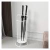 Umbrella Racks White Wrought Iron Umbrella Stand Holder, Large Capacity Umbrella Basket at The Entrance of The Hotel Office, with Hook and Drip Tray, 64x31cm view 1