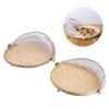 Cabilock 2pcs Chic Woven Basket for Home Storage Round Dustpan Design for Steaming Bread and Organizing Kitchen Essentials view 3