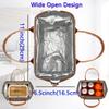 FlowFly Insulated Lunch Bag Wide-Open Lunch Box Large Tote Leakproof Cooler with Drink Holder and Multi Pockets for Women Men Adult Kids Work Picnic Travel Beach Hiking, White Black Stripes view 3
