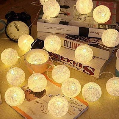 Cotton Ball LEDs String Lights Fairy Lights, for Summer Party Mother's Day, Birthday Themed Party Dcor,Christmas Decoration,White,USB Style (3M)