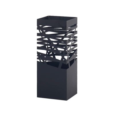 Umbrella Rack Hua Black Metal Umbrella Stand, Fashionable and Creative Umbrella Bucket Large-Capacity Storage Rack, 20x20x49cm