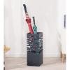 Umbrella Rack Hua Black Metal Umbrella Stand, Fashionable and Creative Umbrella Bucket Large-Capacity Storage Rack, 20x20x49cm view 3