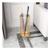 Umbrella Rack Hua Fashion Creative Umbrella Stand, Golden Metal Umbrella Bucket, with 6 Hooks and Drip Tray, Large Capacity, 2 Styles (Color : Style1) view 1