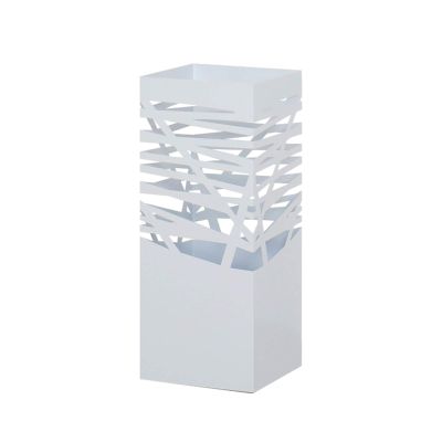 Umbrella Rack Hua Modern White Umbrella Stand, Metal Umbrella Bucket, Fashion and Creative Household Business Umbrella Storage Rack, 20x20x49cm