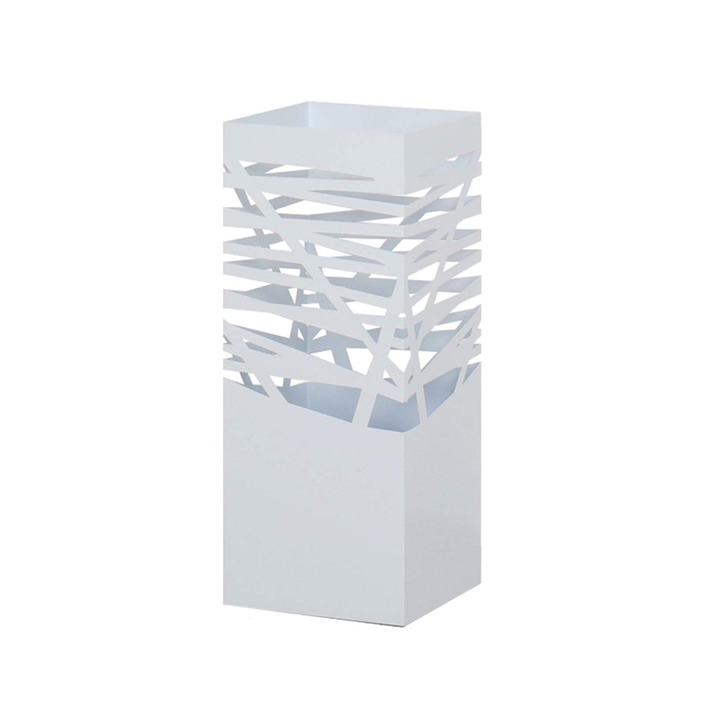 Umbrella Rack Hua Modern White Umbrella Stand, Metal Umbrella Bucket, Fashion and Creative Household Business Umbrella Storage Rack, 20x20x49cm
