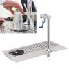 Pitcher Rinser, Commercial Stainless Steel G1/2 Cup Washer Multi Angle Nozzle Bar Glass Cleaning Rinser with Push Type Faucet, Cup Holder, Drain and Drip Tray for Hotel Cafe Restaurant view 3
