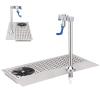 Pitcher Rinser, Commercial Stainless Steel G1/2 Cup Washer Multi Angle Nozzle Bar Glass Cleaning Rinser with Push Type Faucet, Cup Holder, Drain and Drip Tray for Hotel Cafe Restaurant view 4