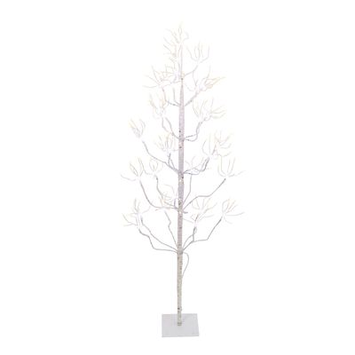 4 ft. LED Illuminating White Birch Holiday Tree