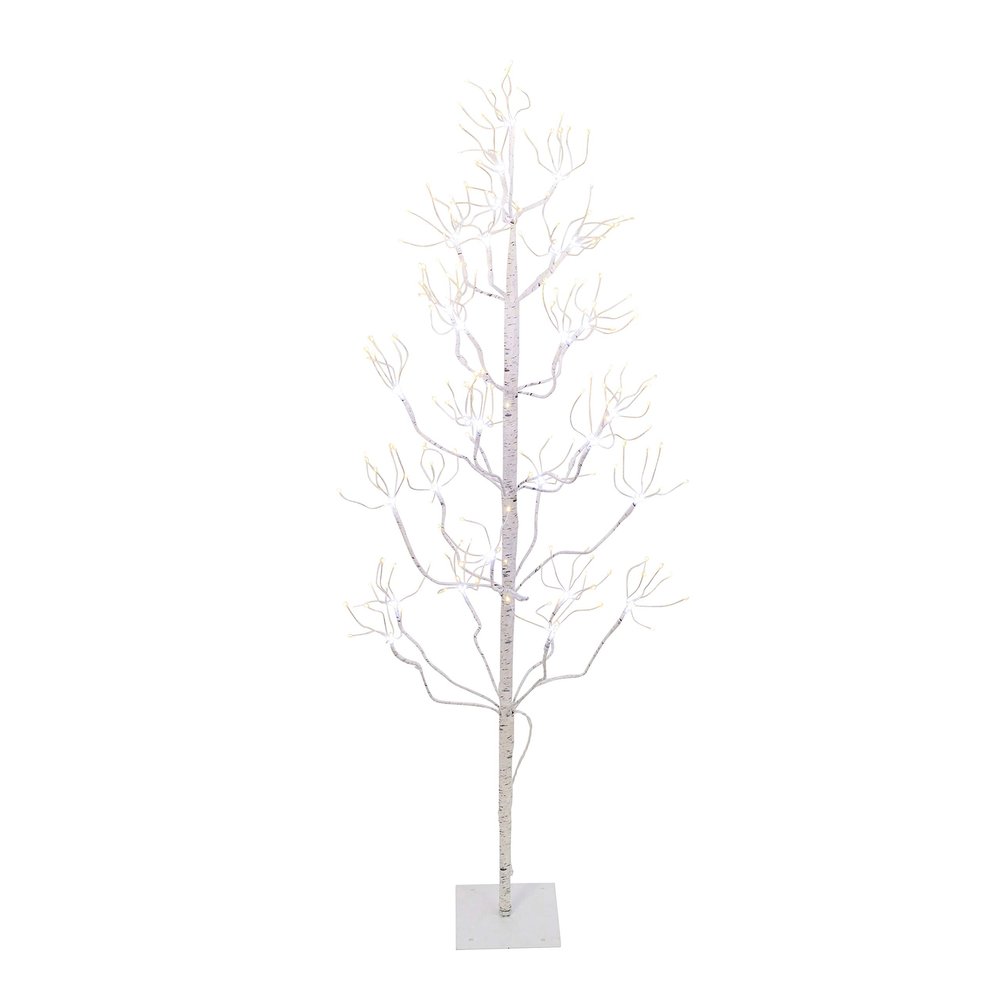 4 ft. LED Illuminating White Birch Holiday Tree