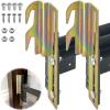 2PCS #711 Bolt-On to Bed Frame Conversion Brackets with Hardware Hook Plate,Headboard Hook Set, Hook on Bed Rails, Hook on Bed Frame Brackets view 1