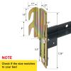 2PCS #711 Bolt-On to Bed Frame Conversion Brackets with Hardware Hook Plate,Headboard Hook Set, Hook on Bed Rails, Hook on Bed Frame Brackets view 2