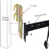 2PCS #711 Bolt-On to Bed Frame Conversion Brackets with Hardware Hook Plate,Headboard Hook Set, Hook on Bed Rails, Hook on Bed Frame Brackets view 3