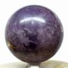 67mm Lilac Lepidolite Sphere Purple Natural Sparkling Litha Mica Crystal Ball Polished Flower Sugilite Mineral Stone - Madagascar + Stand view 1