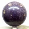 67mm Lilac Lepidolite Sphere Purple Natural Sparkling Litha Mica Crystal Ball Polished Flower Sugilite Mineral Stone - Madagascar + Stand view 3