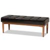 Baxton Studio Sanford Brown Finished Wood Dining Bench view 1