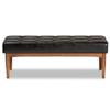 Baxton Studio Sanford Brown Finished Wood Dining Bench view 2