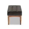 Baxton Studio Sanford Brown Finished Wood Dining Bench view 3