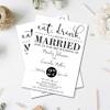 Wedding Invitations | Eat, Drink and Get Married | Black and White Invites | Modern | Casual view 2