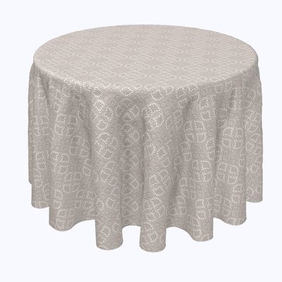 Fabric Textile Products, Inc. Round Tablecloth, 100% Polyester, 60" Round, Detailed Lacework