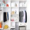 Quality Wooden Skirt Hangers with Clips, 20-Pack Semi Curved, Smooth Solid Wood Pants Hangers with Durable Adjustable Metal Clips, Swivel Hook, Coat, Jacket, Blouse Suit Hangers (White, 20) view 2