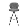 Armen Living Catalina 30" Bar Height Bar Stool in Charcoal Fabric and Black Finish view 4