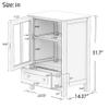 FRITHJILL Console Cabinet, Floor Storage Cabinet with Single Glass Doors Design, Display Storage Organizer for Living Room view 2