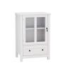 FRITHJILL Console Cabinet, Floor Storage Cabinet with Single Glass Doors Design, Display Storage Organizer for Living Room view 4