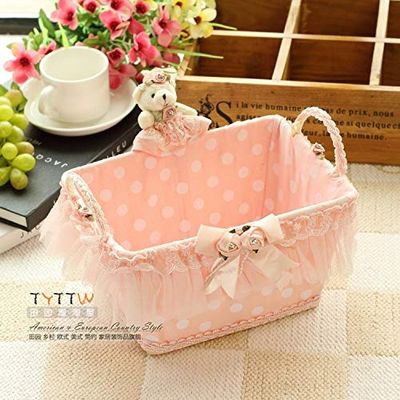 Anncus Derlook Large interaural rustic storage basket lace decoration
