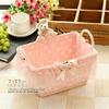 Anncus Derlook Large interaural rustic storage basket lace decoration view 1