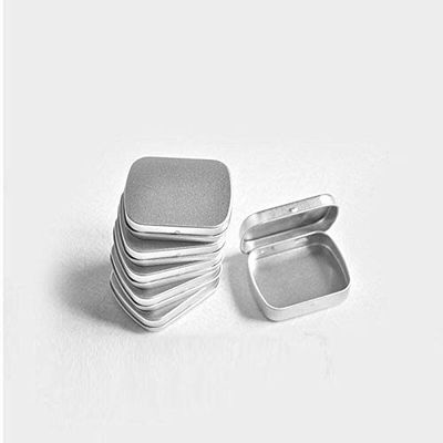 Anncus 58x45x15mm Mini Tin Box Metal Gift Box Silver Color Rectangle Plain Storage Boxes LX7561
