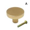 Kitchen drawer cupboard door handle 2pcs Round Brass Dresser Knobs Cabinet Door Knob Handle Kitchen Brass Dresser Pull Accessories Pull Round Furniture Drawer Knobs for Family restaurant bathroom bedr view 3
