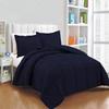 Devi Bedding- 100% Egyptian Cotton 8 PC Comforter Set Solid (3 Pc Comforter Set + 4 Pc Sheet Set + 1 Pc Bed Skirt) 100% Egyptian Cotton 600 TC -California King Size, Navy view 1