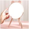 Y&J Round Table Mirror with Stand, Makeup Mirror for Dressing Table, Vanity Mirror with Comb, Adjustable Angle Base, for Decor, Bedroom, Living Room, Girl view 4
