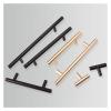 Kitchen drawer cupboard door handle Black Golden Cupboard Handle Brushed Stainless Steel Kitchen Cabinet Door Knob Furniture Drawer Pull Hardware Pulls Bar Handle for Family restaurant bathroom bedroo view 3
