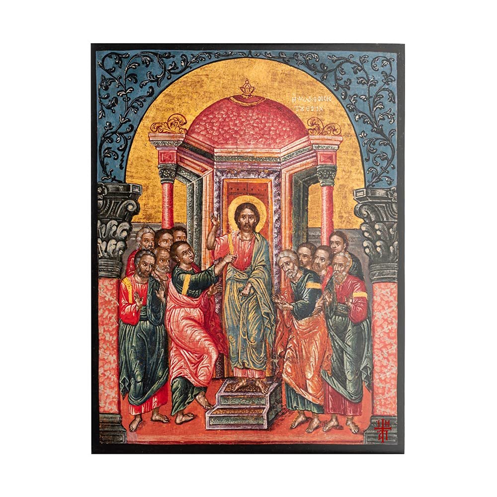 Artis Premium Replicas The Assurance of Thomas 18th Century Greek Orthodox Byzantine Icon (23 x 30 cm)