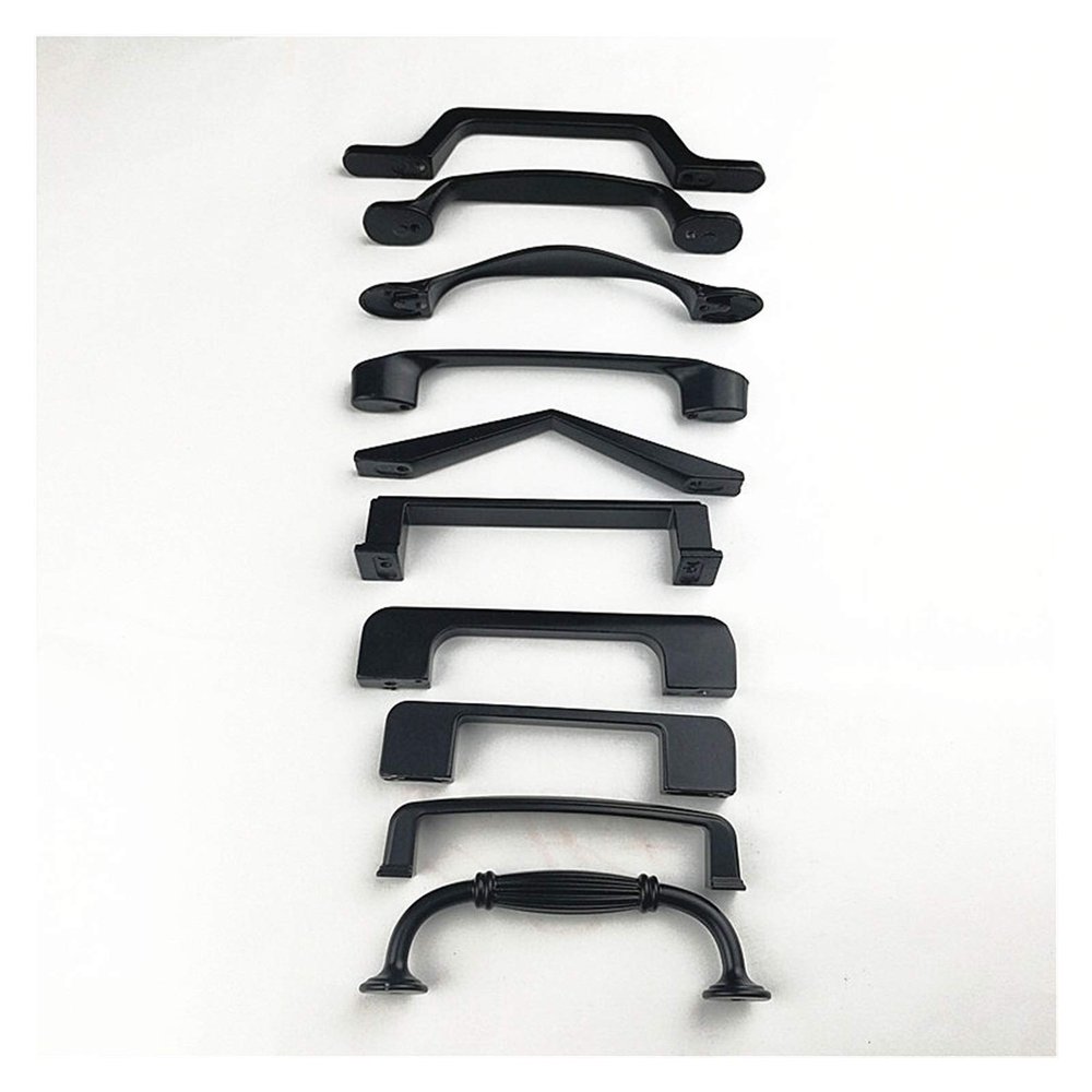 YUNSI Kitchen Drawer Cupboard Door Handle Hole spacing 96mm Zinc Alloy Black Cabinet Handles American Style Kitchen Door Pulls Drawer Knobs Furniture Handle for Family Restaurant Bathroom Bedroom bar